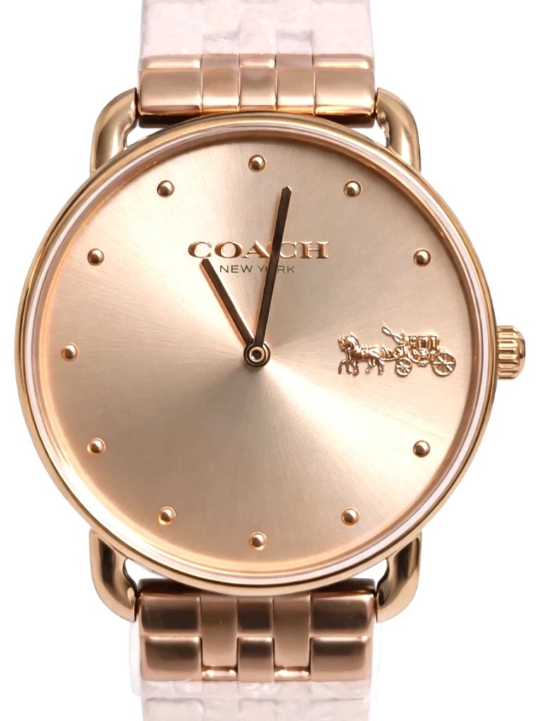 Coach Women Rose Gold Stainless Steel Bracelet Watch 14504292 New Box Papers